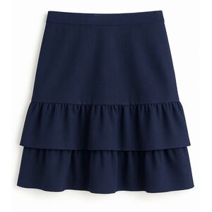 J Crew Wool Ruffle Skirt Size 0 Style G7119 Casual Work‎